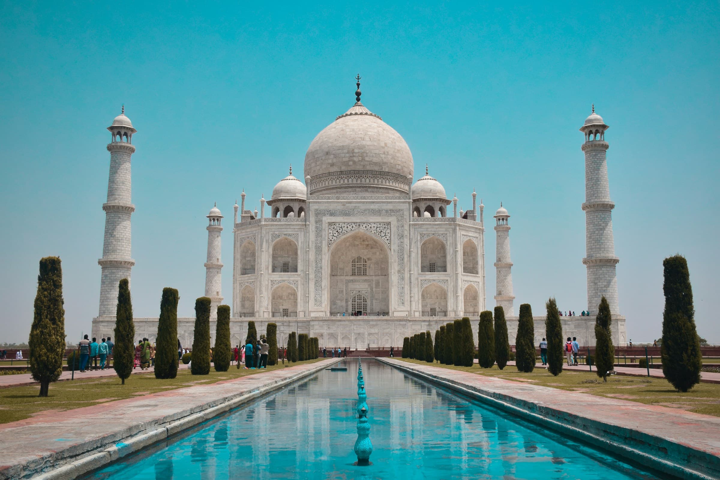 Taj Mahal at sunrise, India